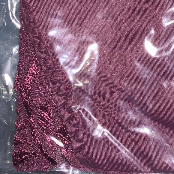 Set of 3! Thongs Large Panties Bramour Tribeca L FITS 29-30" Lace Brief Burgundy - Picture 12 of 16